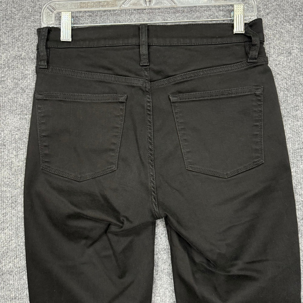 J Crew Jeans Women 28T Black 9" High-Rise Toothpick Skinny Denim Cotton Stretch - Picture 4 of 14